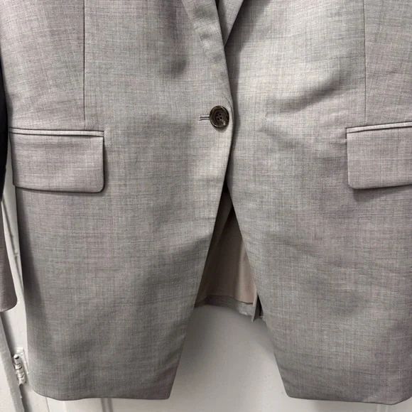 Theory Ettiennette B Light Gray Melange Suit Jacket - Picture 4 of 9